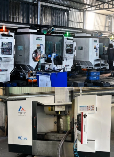 Graphite CNC machining equipment in workshop, agile manufacturing to support flexible lead‑time and on‑time delivery for custom graphite components