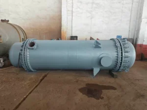 Silicon carbide heat exchanger finished units stored in warehouse, ready for delivery